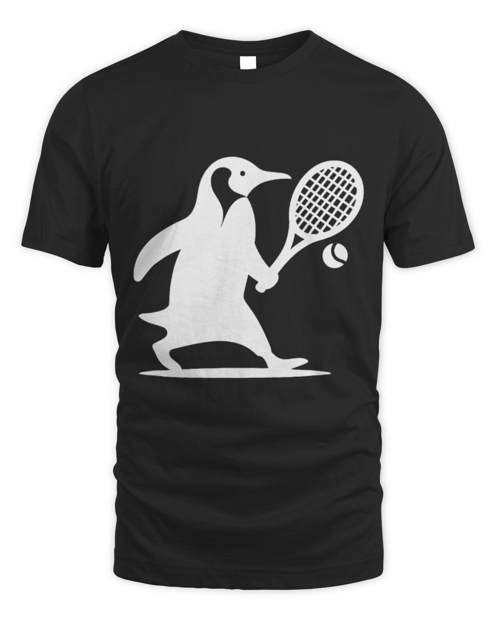 Cute Tennis Penguin Tennis Player Silhouette Minimalist Art
