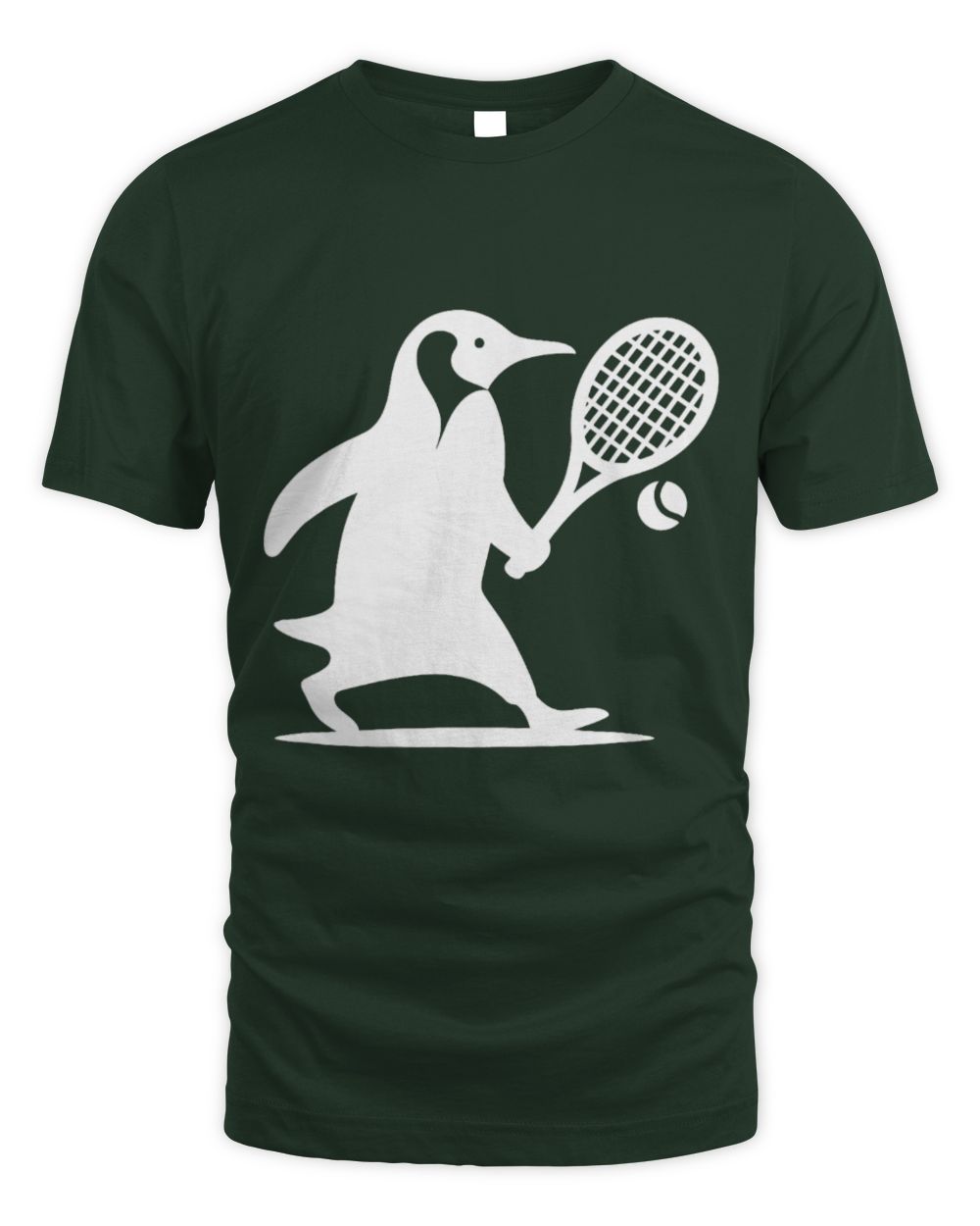 Cute Tennis Penguin Tennis Player Silhouette Minimalist Art