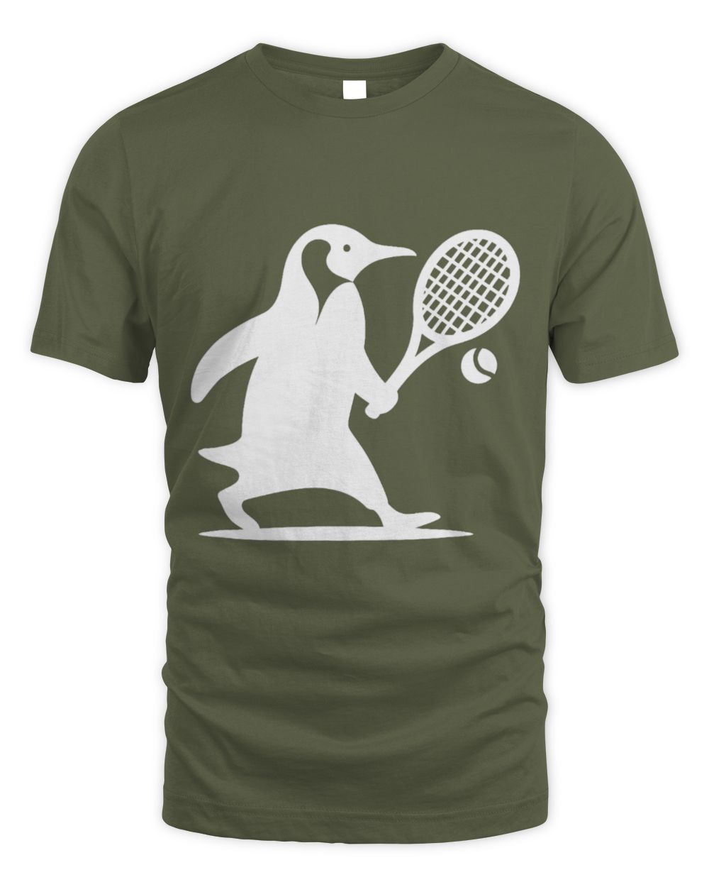 Cute Tennis Penguin Tennis Player Silhouette Minimalist Art