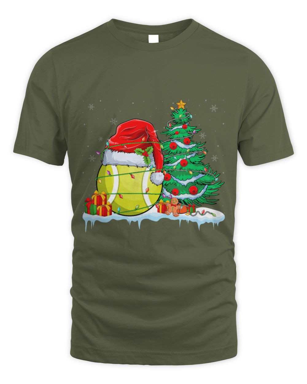 Cute Tennis Ball Christmas Tennis Ball Wearing Santa Hat Xmas
