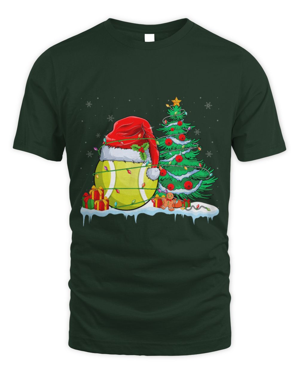 Cute Tennis Ball Christmas Tennis Ball Wearing Santa Hat Xmas