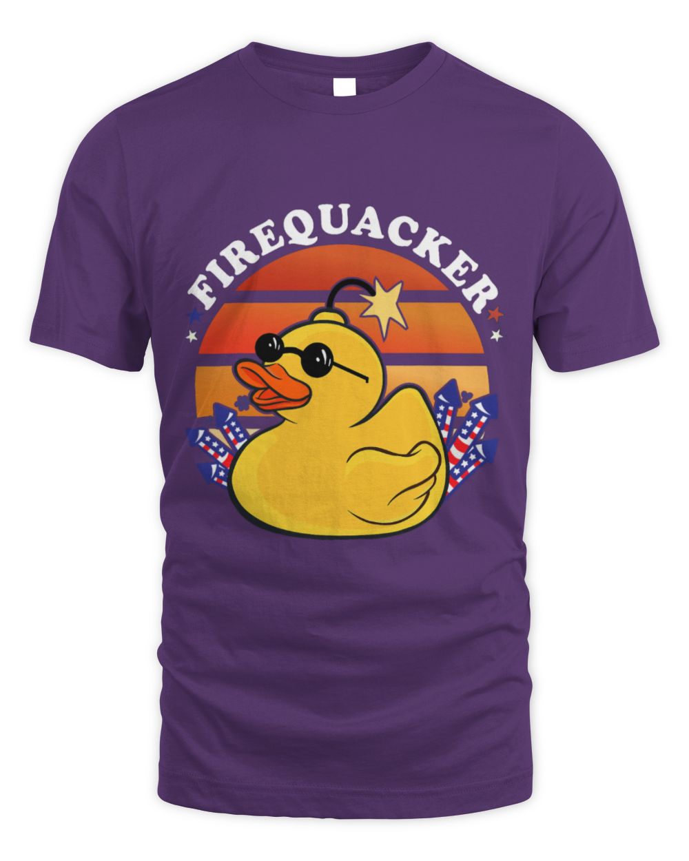 Cute Duck Firecracker Duck 4th of July Patriotic Day USA Flag Funny 1