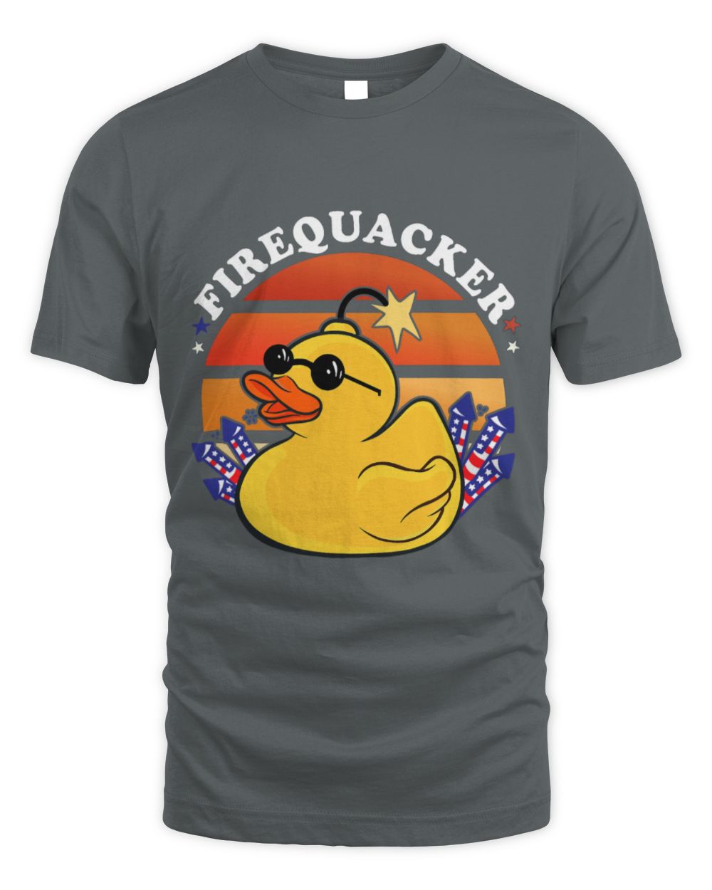 Cute Duck Firecracker Duck 4th of July Patriotic Day USA Flag Funny 1