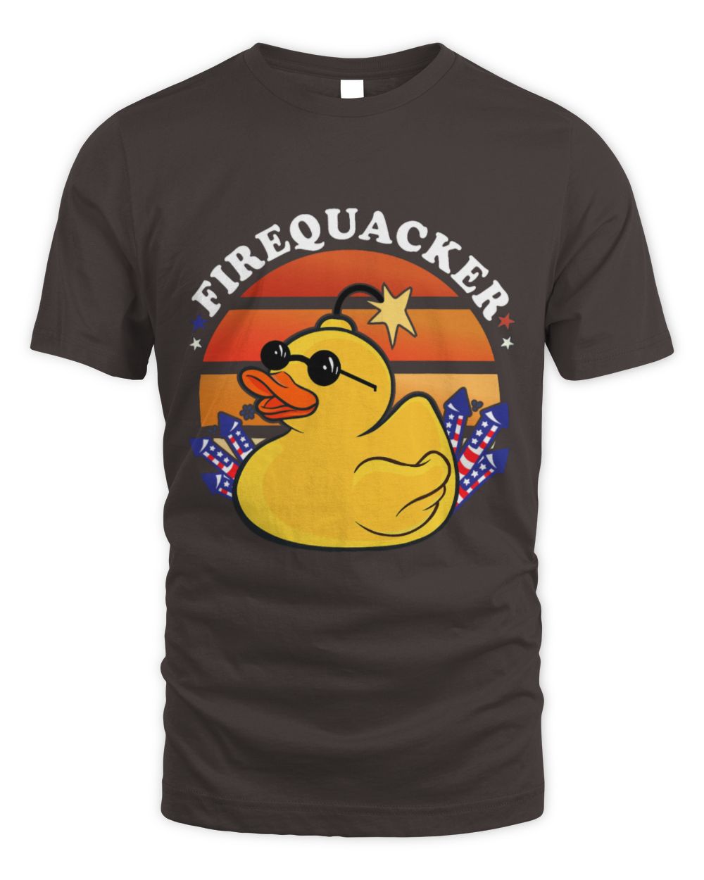 Cute Duck Firecracker Duck 4th of July Patriotic Day USA Flag Funny 1