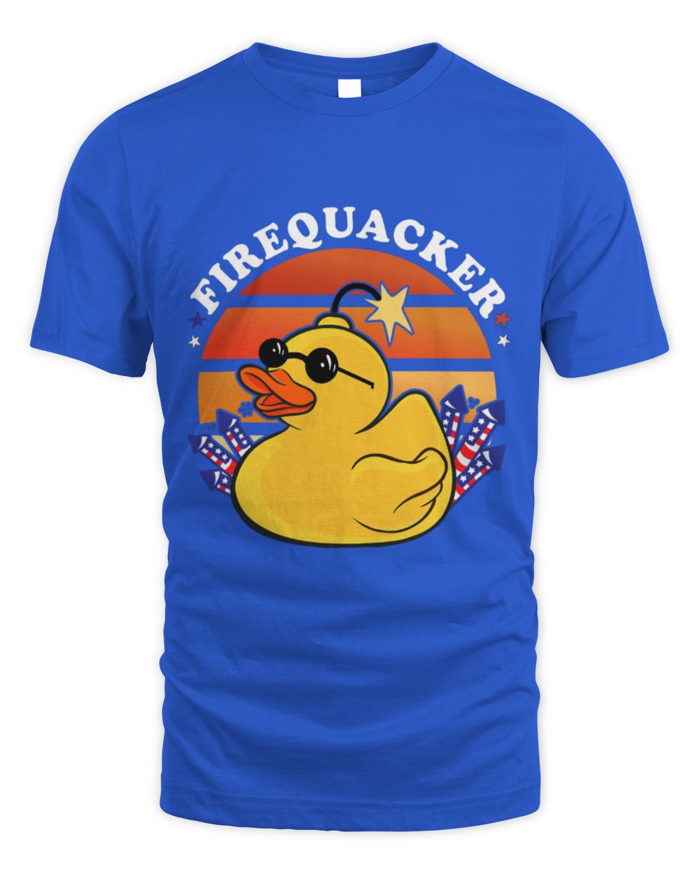 Cute Duck Firecracker Duck 4th of July Patriotic Day USA Flag Funny 1