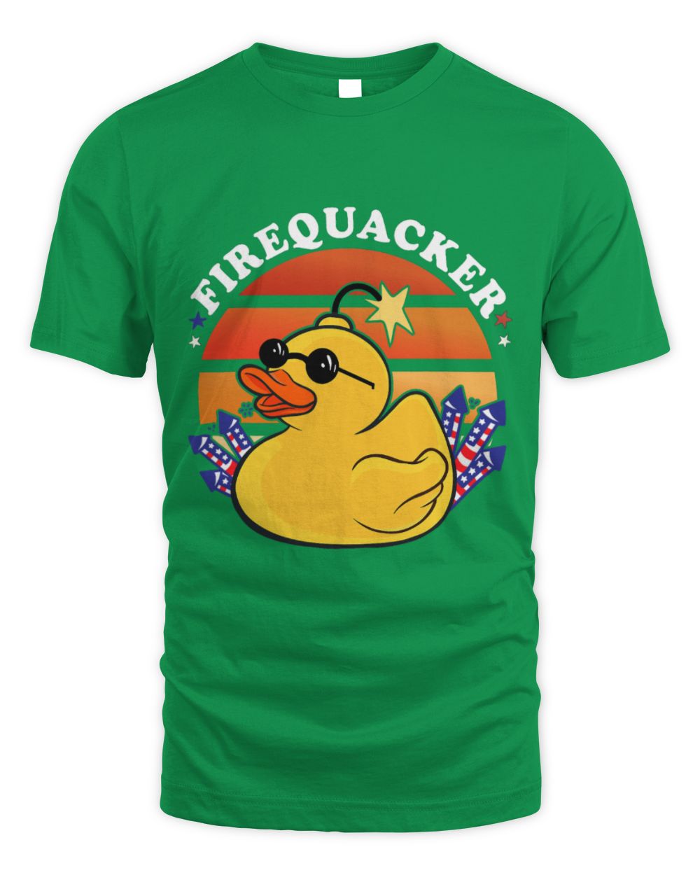 Cute Duck Firecracker Duck 4th of July Patriotic Day USA Flag Funny 1