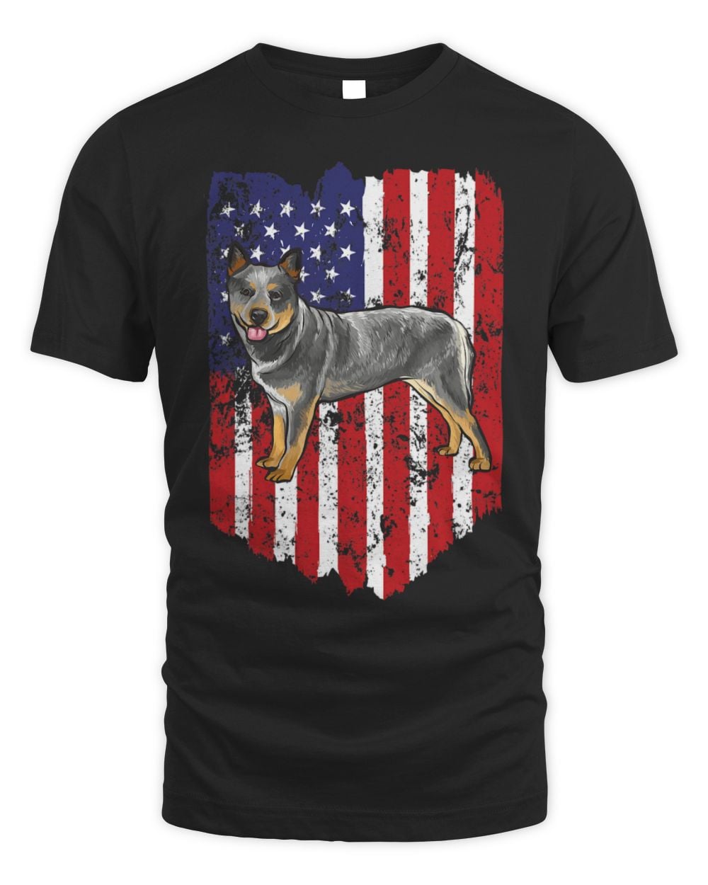Cute Australian Cattle American Flag Australian Cattle Dog 4th Of July USA