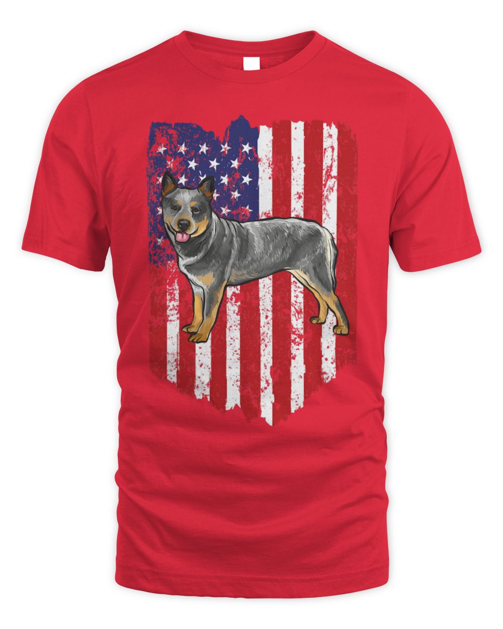 Cute Australian Cattle American Flag Australian Cattle Dog 4th Of July USA