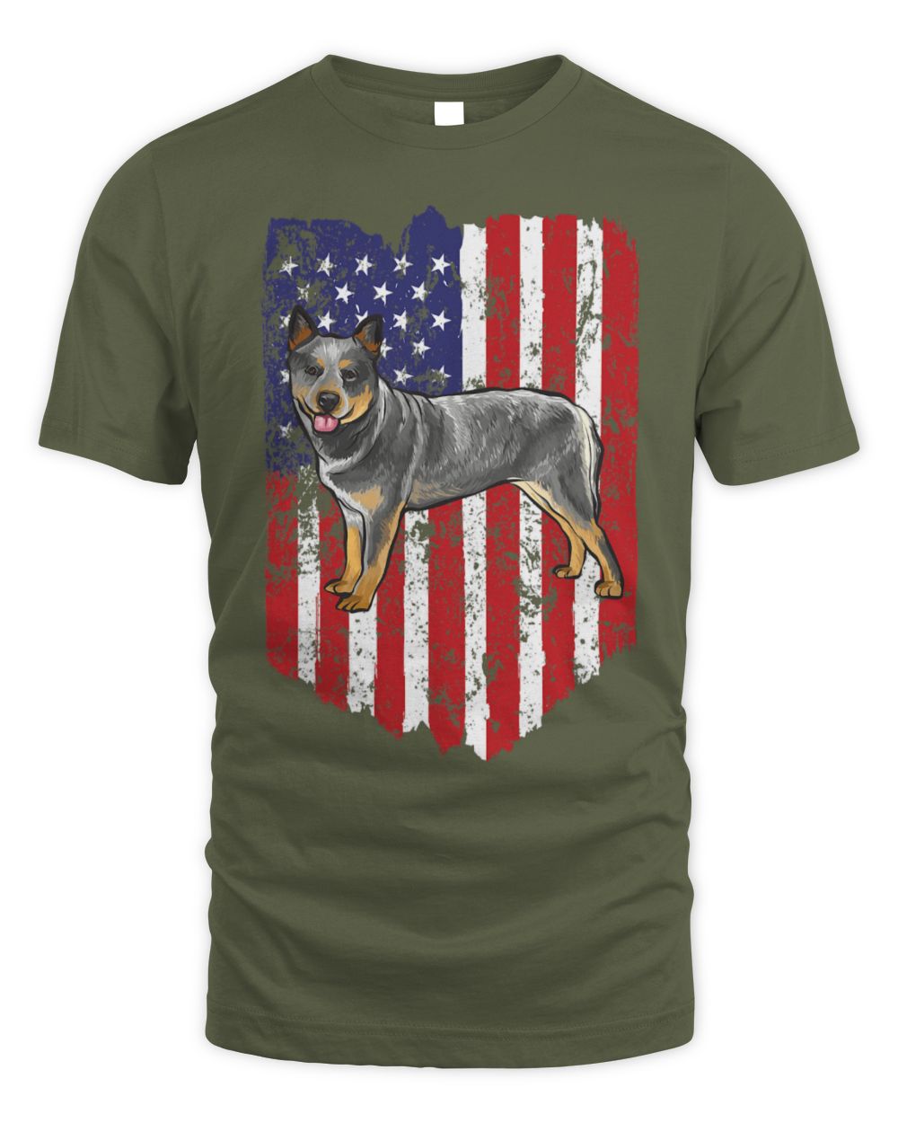 Cute Australian Cattle American Flag Australian Cattle Dog 4th Of July USA