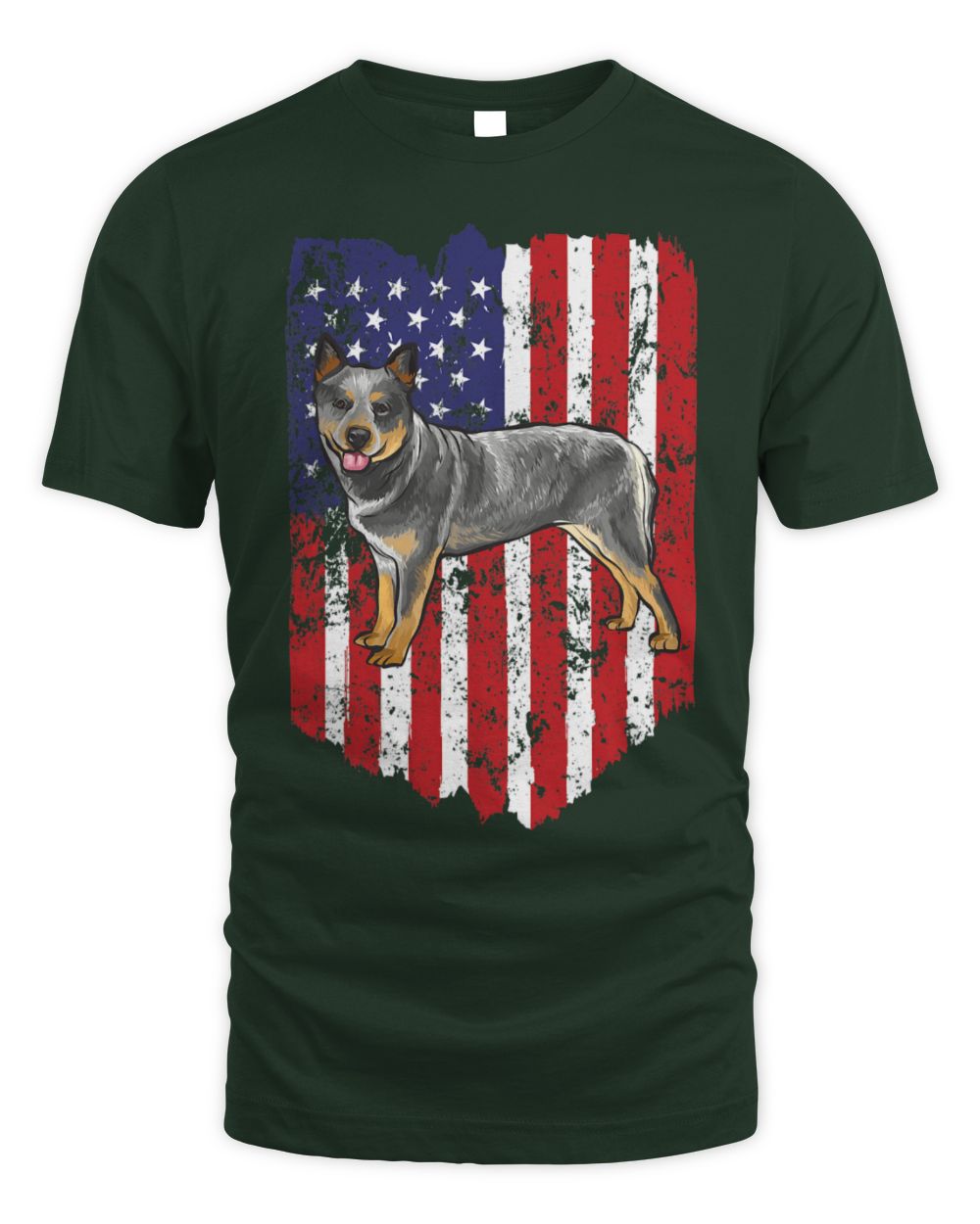 Cute Australian Cattle American Flag Australian Cattle Dog 4th Of July USA